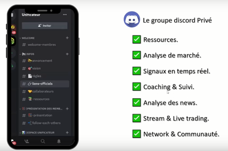 Le groupe discord privé Unificateur.